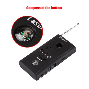 ET CC308+ Anti-Spy Kamera Skjult RF-Signal Fejl Detektor Mini Trådløse Kamera Radio Bølge Signal GSM Enheden Finder Laser Detektor