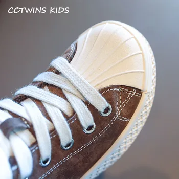 CCTWINS Kids Sko 2019 Vinteren Børn Fashion High Top Sneakers Baby Dreng Sport Sko Piger Ægte Læder Undervisere FH2655