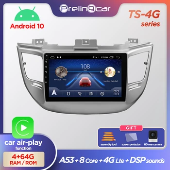 Prelingcar Android10.0 INGEN DVD 2 Din Bil Radio Mms Video-Afspiller, GPS Navigation For Hyundai TUCSON 2016 2017 2018
