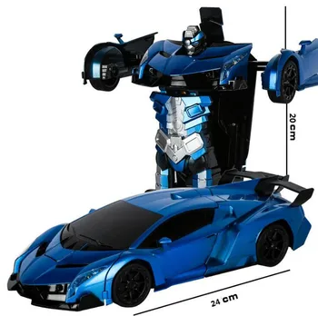 2In1 RC Bil Transformation sportsvogn Robotter Modeller Fjernbetjening bil Deformation Bil RC legetøj for Børn, Fødselsdag, gave,