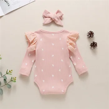 Baby Girl Clothes Newborns Baby Romper Bosysuit For Toddler Print Cotton Knitted Sweater Romper Ropa Bebe боди для новорожденных