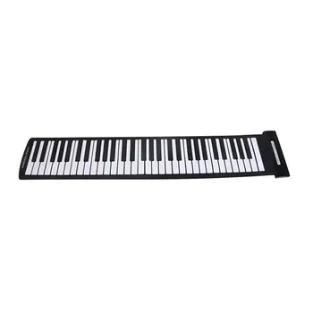 Bærbare 61 Taster Fleksibel Roll-Up Klaver USB-MIDI-Elektronisk Tastatur Hånd Roll Klaver