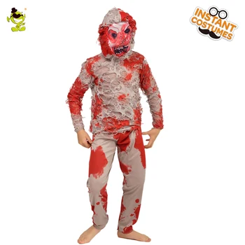 Purim Børn Devil&Zombie&Manden Med Leen Kostume Halloween Skelet Dreng&Pige Skræmmende Red Devil Robe Cosplay Kostumer Til Børn