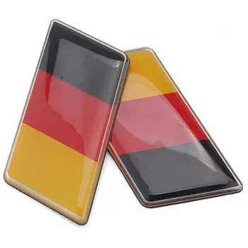 BBQ@FUKA 1X Aluminium Tyskland Flag Bagpå Logo Badge Decal Sticker Passer Til VW MK7 MK6 Golf CC Jetta GTI Vandtæt Tilbehør