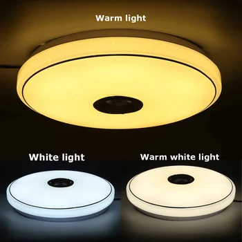 60W 40CM Moderne RGB-LED-loftsbelysning Hjem belysning APP bluetooth Musik, Lys Soveværelse Lamper Smart Loft Lampe+Fjernbetjening