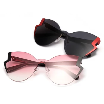 Peekaboo retro cat eye solbriller kvinder butterfly 2019 mode pink uindfattede solbriller kvinde store billede uv400 sort