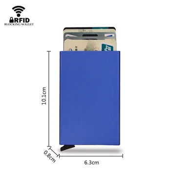 Slank, Tynd Kreditkort Indehaveren Mænd Smart Wallet Anti Rfid-Business Bank Kreditkort Aluminium Metal Sag Bag Minimalistisk Tegnebog Stell
