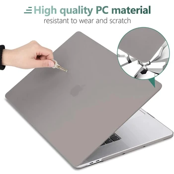 Gennemsigtig Hard Cover Beskyttelse Til Macbook Air Retina Pro 11 12 13 15 16 A1932 A2179 A2159 A1466 A1369 A1465 Mat Laptop Cover