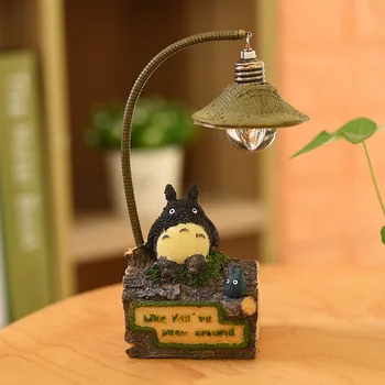 Totoro Harpiks Nat lamper børneværelse Soveværelse Sengen Nat Lampe, Lamper, LED-Lys, Dekoration Undersøgelse Luminary Lampe
