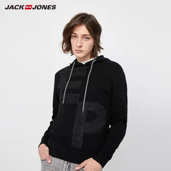 JackJones Mænds Casual Sporty fit Regelmæssig Hooded Pullover Varm Strik Sweater| 219424522