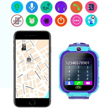 Anti Tabt Smart Ur LBS Kid Bluetooth Musik GPS-Oplysninger Tryk Vandtæt Smartwatch Android IOS Locator Tracker