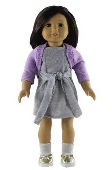 1 Sæt Dukke Tøj til 18 tommer American Doll Håndlavet Dejlige Studerende Tøj X37