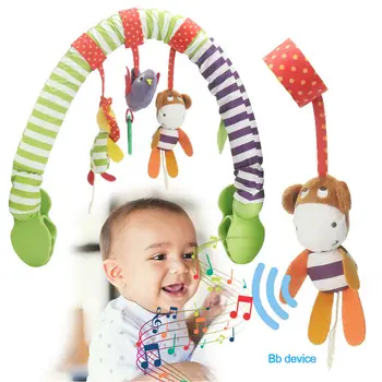 Baby Klapvogn, Legetøj 0-12 Måned For Kids Søde Nyfødte Hænger Baby Rangle Mobile Ring Seng Klokken Blød Seng Barnevogn Baby Toy Musik