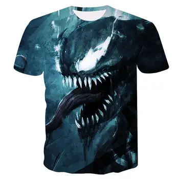 Nye Venom Serie kortærmet T-shirt til Sommeren 3D Print, Rund Hals Korte Ærmer Casual T-shirt Mode Cool Mænds Top