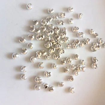 200pcs 3mm Åbne Crimp Beads Dækker Knude Perler Ende Tips Til gør det selv Smykker Resultater Smykker at Gøre Tilbehør, Forbrugsstoffer