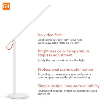 Original Xiaomi Mijia Mi Smart LED bordlampe bordlampe Dæmpning Læsning Lys WiFi Aktiveret Arbejde med AMZ Alexa IFTTT