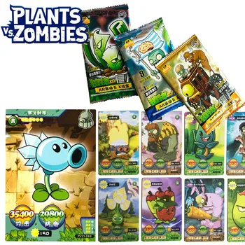 Board Game Flash Bordets Kort Planter vs Zombies Skinner Kort VS Samlinger Børn Legetøj AR-Kort Pædagogiske Børn Gaver