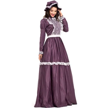 Deluxe Victorianske Tjener Indenlandske Kostume Voksne Kvinder Middelalderlige Franske Tøs Halloween Familie Fest Fantasia Stuepige Fancy Kjole