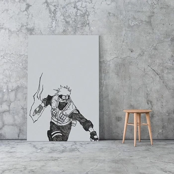 Lærred Trykt Væg Kunst Naruto kakashi animationsfilm Plakat Maleri Moderne boligindretning Modulære Billeder uden Ramme Til stuen