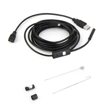 7mm inspektionskamera Fleksibel IP67 Vandtæt Mikro-USB-Inspektion Endoskop til Android Smartphone Endoskop 6LEDs Justerbar
