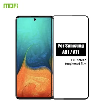 For Samsung Galaxy M21S A12 A51 A71 hærdet glas skærm protektor fuld dækning front film guard beskyttelse MOFi originale glas