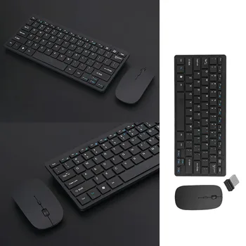 ABS Mus og Tastatur Kombinationer Trådløse 2,4 G Ulti-tynd 77 Nøgler Tastatur 1600DPI Tavs Optical Mouse Combo Sæt til Bærbar PC