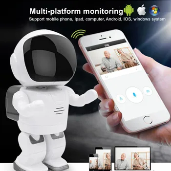 Drop shipping Smart robot wifi IP-kamera til sikkerhed i hjemmet wifi kamera indendørs smat hjem kamera-IP kamera MOQ 1 stk