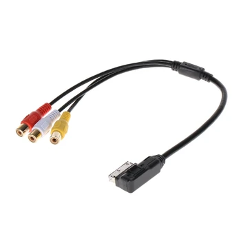 Nye 1 Pc Auto Bil AMI MMI 3 RCA-Phono Audio-Video-Musik AV Video-Kabel Føre For Audi A3 A6 A8 S7 S7