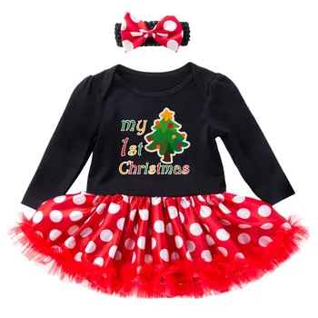 Baby Piger Christmas Santa Kostume Part Kjole Spædbarn Santa Kostume Part Kjole 2 Års Fødselsdag Dress