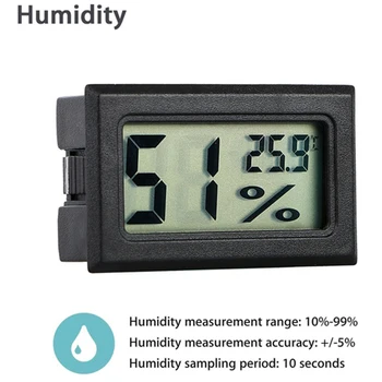 10 STK Digital LCD Indendørs Temperatur Luftfugtighed Meter Termometer Hygrometer