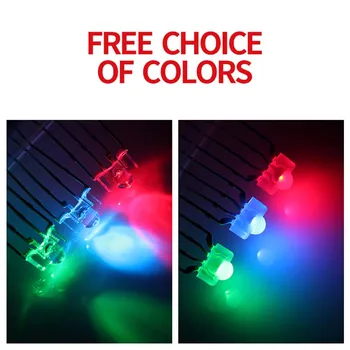 1000PCS 3mm Rund Hoved fire ben diffust fuld farve gennemsigtig RGB fælles negative og fælles positiv DIP LED