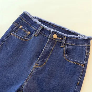 JUJUAND Rippet Tynde Blyant Jeans Kvinde Plus Size Høj Talje Mødre Stretch jeans Damer, Denim Bukser Bukser, Kvinders jeans,
