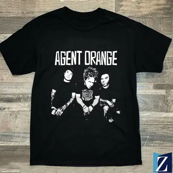 Ny Skjorte Agent Orange Amerikansk Punk Rock Band Logo Sort T-Shirt Størrelse S-3Xl