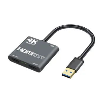 1080P HDMI 4K Video Capture-Kort, HDMI / USB 2.0 3.0 Video Capture Board Game Optage Live-Streaming Broadcast Lokale Loop Out