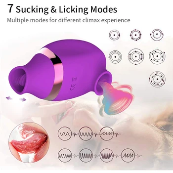 Sugende Vibrator til Kvinder Sucker Klitoris Suge Tunge Vibrator Kvindelige Klitoris Stimulator Sex Fisse slikning Legetøj Til par