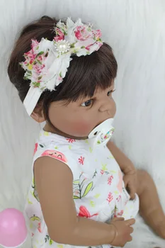 55cm Full Body Silikone Reborn Baby Doll Girl 22