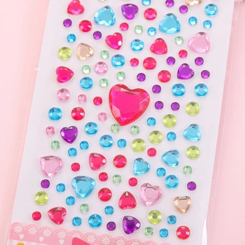 Diamant Hjertet Klistermærker DIY Rhinestones Indretning, Bil, Telefon, Papir, Scrapbooking Børn Toy Tilfældig Farve 24-Pc ' er/masse