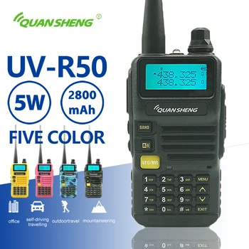 Quansheng UV-R50 Walkie Talkie UHF VHF Dual Band 5W To-vejs Radio 2800mAh Lang Standby Bærbare Radio Uv-5r Hf Transceiver Uv-5r
