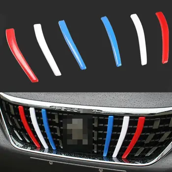 3 Farve ABS Bil Front Gitter Indsætte Dække Trim Strip For Peugeot 3008 GT 2016-2018