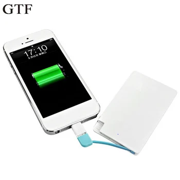 GTF Ultra Slanke Bærbare 1500mAh Eksternt Batteri, USB Power Bank For Mobiltelefon Mobil strømforsyning Batteri