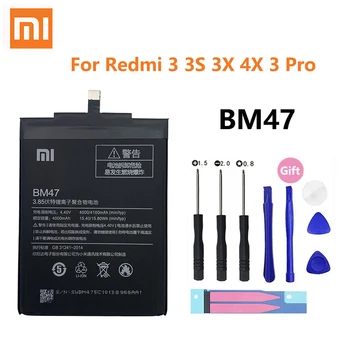 Xiao Mi Oprindelige Telefonens Batteri BM47 Høj Kvalitet i Fuld 4000mAh Batteri Til Xiaomi Redmi 3 3Pro 3S 3X 4X + Gratis Værktøjer