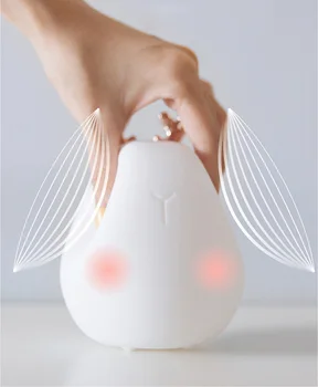 Deer Kanin LED Nat Lys Silikone Dyr Tegnefilm Dæmpbar Lampe USB-Genopladelige For Børn Baby Gave Sengen Soveværelse
