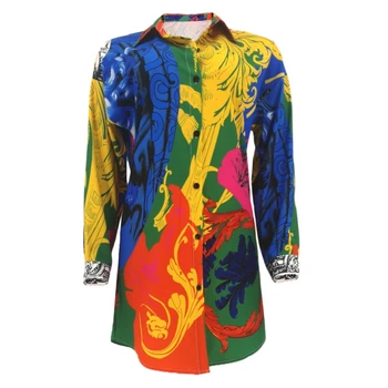 Afrikanske Shirt Kjoler Til Kvinder 2021 Afrika Tøj Dashiki Nye Stil, Foråret, Efteråret Kjole Tøj Mode Femme Africaine