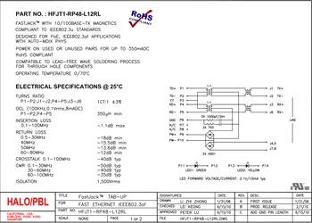 Originale nye RJ45 netværk port 100m stik med POE netværk stik 10P 1CT:1 isolation filter transformer