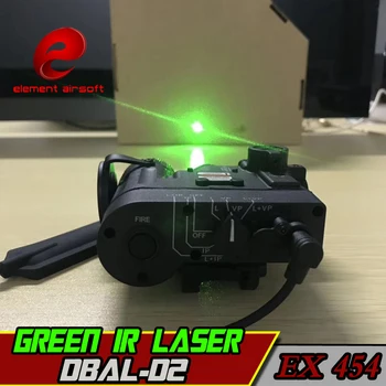 Element Airsoft våben lys Grøn laser Softair Pistol Taktiske Wapens Lommelygte med IR-laser DBAL D2 strobo arsoft arme lazer