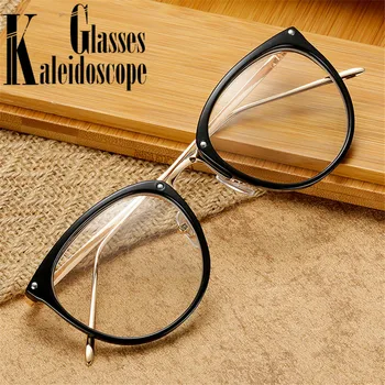 Kalejdoskop Briller Gennemsigtig Kvinders Ramme Grad Overdimensionerede Briller Cat Eye Briller Ramme Klar Linse Briller