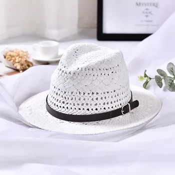 Seioum Panama Hat Sommer, Sol Hatte til Kvinder Mand Stranden Strå Hat for Mænd UV-Beskyttelse Cap chapeau femme 2020