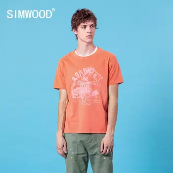 SIMWOOD 2020 sommeren nye vintage mønster print t-shirt mænd mode plus size bomuld af høj kvalitet mærke tøj SJ120013