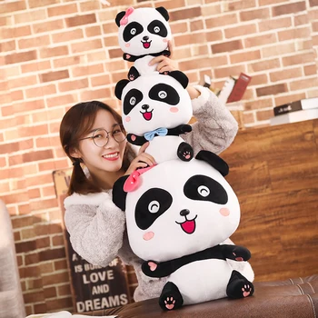 Søde Panda-Plys Legetøj Bløde Fyld Par Panda Dukker Kawaii Baby Ledsage Tegnefilm Lur Puder Fødselsdag Gave til Børn Pige