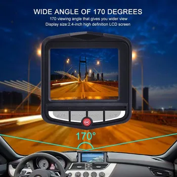 YLKGTTER HD Bil DVR Kørsel Optager Vidvinkel Nem at Installere Kørsel Optager Video Night Vision Loop Optagelse, Motion Detection